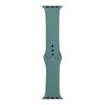 For Apple Watch Series 8&7 41mm / SE 2&6&SE&5&4 40mm / 3&2&1 38mm Silicone Watch Band, Short Section (Female)(Pine Needles Green)