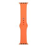 For Apple Watch Ultra 49mm / Series 8&7 45mm / SE 2&6&SE&5&4 44mm / 3&2&1 42mm Silicone Watch Band, Short Section (Female)(Papaya)