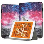 For iPad mini 5 / 4 / 3 / 2 / 1 Painted Leather Smart Tablet Case(Starry Sky Cat)