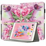 For iPad Air / Air 2 / 9.7 2017 / 2018 Painted Leather Smart Tablet Case(Rose Butterfly)