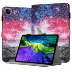 For iPad Pro 11 2022 / 2021 / 2020 Painted Leather Smart Tablet Case(Starry Sky Cat)