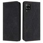 For Samsung Galaxy A22 4G Ethnic Embossed Adsorption Leather Phone Case(Black)