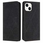 For iPhone 14 Ethnic Embossed Adsorption Leather Phone Case(Black)