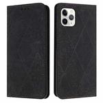 For iPhone 12 Pro Max Ethnic Embossed Adsorption Leather Phone Case(Black)