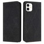 For iPhone 11 Ethnic Embossed Adsorption Leather Phone Case(Black)