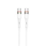 TOTU CB-2 Series USB-C / Type-C to USB-C / Type-C Aluminum Alloy Skin Feel Data Cable, Length:1m(White)