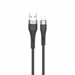 TOTU CB-2 Series USB to 8 Pin Aluminum Alloy Skin Feel Data Cable, Length:1m(Black)