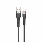 TOTU CB-2 Series USB to 8 Pin Aluminum Alloy Skin Feel Data Cable, Length:2m(Black)