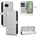 For Google Pixel 8a Honeycomb Dot Texture Leather Phone Case(Silver)