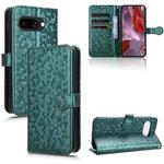 For Google Pixel 9a Honeycomb Dot Texture Leather Phone Case(Green)