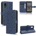 For Sharp Aquos Wish 3 Honeycomb Dot Texture Leather Phone Case(Blue)