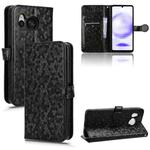 For Sharp Aquos Sense8 Honeycomb Dot Texture Leather Phone Case(Black)