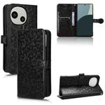 For Sharp Aquos R9 Honeycomb Dot Texture Leather Phone Case(Black)