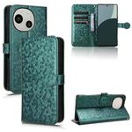 For Sharp Aquos R9 Honeycomb Dot Texture Leather Phone Case(Green)