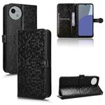 For Sharp Aquos Wish 4 Honeycomb Dot Texture Leather Phone Case(Black)