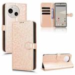 For Sharp Aquos R10 Honeycomb Dot Texture Leather Phone Case(Gold)
