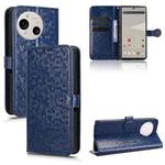 For Sharp Aquos R10 Honeycomb Dot Texture Leather Phone Case(Blue)