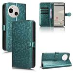 For Sharp Aquos R10 Honeycomb Dot Texture Leather Phone Case(Green)