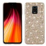 For Xiaomi Redmi Note 9 Pro Glitter Powder Shockproof TPU Protective Case(Gold)