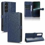 For Sony Xperia 1 V Honeycomb Dot Texture Leather Phone Case(Blue)