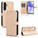 For Samsung Galaxy A35 5G Honeycomb Dot Texture Leather Phone Case(Gold)