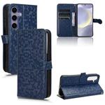 For Samsung Galaxy S24+ 5G Honeycomb Dot Texture Leather Phone Case(Blue)