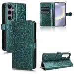 For Samsung Galaxy S24+ 5G Honeycomb Dot Texture Leather Phone Case(Green)