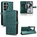 For Samsung Galaxy S24 Ultra 5G Honeycomb Dot Texture Leather Phone Case(Green)