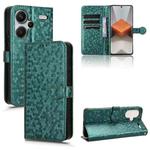 For Xiaomi Redmi Note 13 Pro+ 5G Honeycomb Dot Texture Leather Phone Case(Green)