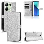 For Xiaomi Redmi Note 13 4G Honeycomb Dot Texture Leather Phone Case(Silver)