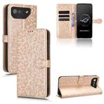 For Asus ROG Phone 7 Honeycomb Dot Texture Leather Phone Case(Gold)