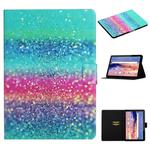 For Huawei MediaPad T5 Colored Drawing Pattern Horizontal Flip Leather Case with Holder & Card Slots(Colored Sand)