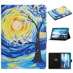 For Lenovo Tab M10 X605F X505 Colored Drawing Pattern Horizontal Flip Leather Case with Holder & Card Slots(Starry Sky Tree)