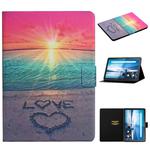 For Lenovo Tab M10 X605F X505 Colored Drawing Pattern Horizontal Flip Leather Case with Holder & Card Slots(Sunrise)