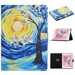 For iPad 5 Colored Drawing Pattern Horizontal Flip Leather Case with Holder & Card Slots & Sleep / Wake-up Function(Starry Sky Tree)