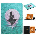 For iPad Mini 4 / 3 / 2 / 1 Colored Drawing Pattern Horizontal Flip Leather Case with Holder & Card Slots & Sleep / Wake-up Function(Mermaid)