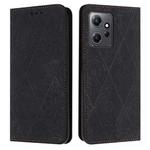 For Redmi Note 12 4G Global Ethnic Embossed Adsorption Leather Phone Case(Black)