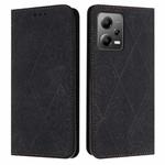 For Redmi Note 12 5G Global Ethnic Embossed Adsorption Leather Phone Case(Black)