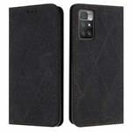 For Xiaomi Redmi 10 Ethnic Embossed Adsorption Leather Phone Case(Black)