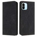 For Xiaomi Redmi A1 Ethnic Embossed Adsorption Leather Phone Case(Black)