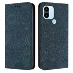 For Xiaomi Redmi A1+ Ethnic Embossed Adsorption Leather Phone Case(Blue)