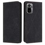 For Redmi Note 10 4G Ethnic Embossed Adsorption Leather Phone Case(Black)