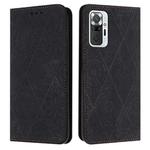 For Redmi Note 10 Pro Ethnic Embossed Adsorption Leather Phone Case(Black)
