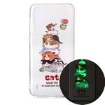 For Samsung Galaxy A10 Luminous TPU Soft Protective Case(Cats)