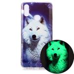 For Samsung Galaxy A10s Luminous TPU Soft Protective Case(Starry Sky Wolf)