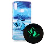 For Samsung Galaxy A10s Luminous TPU Soft Protective Case(Butterflies)