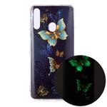 For Samsung Galaxy A20s Luminous TPU Soft Protective Case(Double Butterflies)