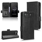 For Asus ROG Phone 7 Symmetrical Triangle Pattern Leather Phone Case(Black)
