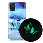 For Samsung Galaxy A71 Luminous TPU Soft Protective Case(Butterflies)