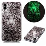 For iPhone XS Max Luminous TPU Soft Protective Case(Leopard Tiger)